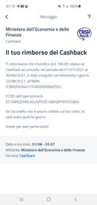 cashback non arriva